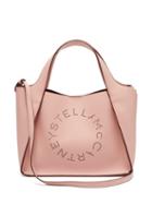 Matchesfashion.com Stella Mccartney - Stella Perforated Logo Faux Leather Tote Bag - Womens - Light Pink