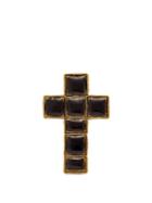 Matchesfashion.com Gucci - Enameled Cross Brooch - Womens - Black