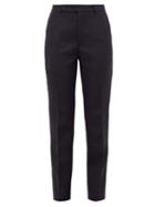 Matchesfashion.com Holiday Boileau - Gabi High Rise Wool Tailored Trousers - Womens - Navy