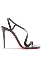 Ladies Shoes Christian Louboutin - Rosalie 100 Leather Sandals - Womens - Black