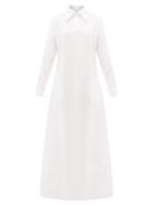 Matchesfashion.com White Story - Masquerade Cotton-poplin Maxi Shirt Dress - Womens - White