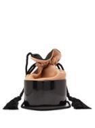 Matchesfashion.com Hunting Season - Lola Drawstring Satin Bag - Womens - Black Nude