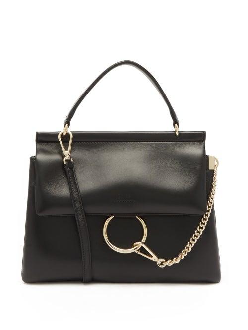 Chlo - Faye Small Leather Cross-body Bag - Womens - Black