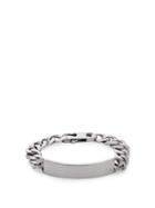 Matchesfashion.com Bottega Veneta - Logo Engraved Chain Link Bracelet - Mens - Silver