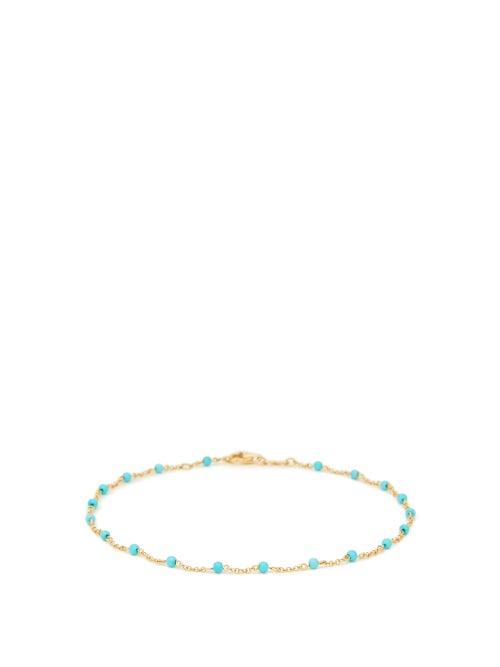 Matchesfashion.com Rosa De La Cruz - Turquoise & 18kt Gold Bracelet - Womens - Blue Multi