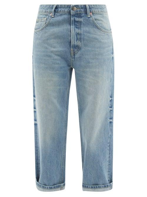 Raey - Dad Organic-cotton Baggy Boyfriend Jeans - Womens - Light Blue
