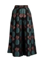 House Of Holland Pineapple-jacquard Culottes