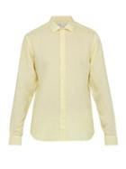 Matchesfashion.com Orlebar Brown - Giles Linen Shirt - Mens - Yellow