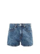 Matchesfashion.com Isabel Marant - Jacken Washed-denim Shorts - Mens - Light Blue