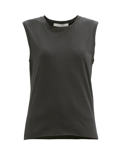 Ladies Rtw Nili Lotan - Muscle Supima-cotton Tank Top - Womens - Black
