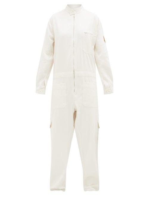 Matchesfashion.com Marrakshi Life - Patch-pocket Cotton-blend Boiler Suit - Womens - Ivory