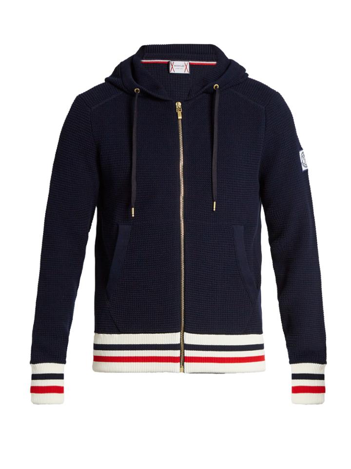 Moncler Gamme Bleu Zip-through Cotton Sweatshirt