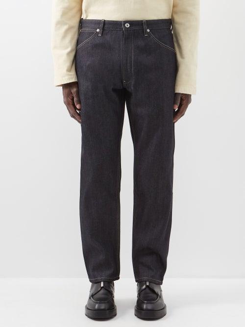 Jil Sander - Dropped-crotch Denim Straight-leg Jeans - Mens - Dark Blue