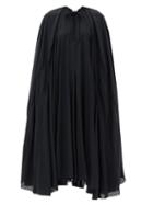 Matchesfashion.com Balenciaga - Caped Satin-crepe Dress - Womens - Black
