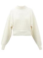 Matchesfashion.com Cordova - Megve Cropped Ribbed-knit Wool Sweater - Womens - Cream