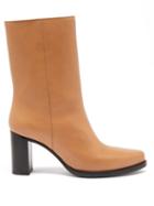 Matchesfashion.com Legres - Stacked-heel Leather Boots - Womens - Tan