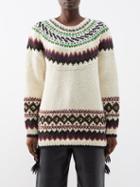 Junya Watanabe - Fair Isle-intarsia Wool Sweater - Womens - Cream Multi