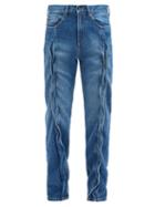 Matchesfashion.com Y/project - Twisted-seam Slim-leg Jeans - Mens - Navy