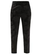 Ladies Rtw Etro - Bristol Floral-jacquard Straight-leg Trousers - Womens - Black
