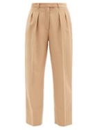 Matchesfashion.com A.p.c. - Cheryl High-rise Wool-flannel Straight Trousers - Womens - Camel