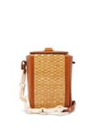 Matchesfashion.com Nico Giani - Cerea Lizard-embossed Leather And Straw Bag - Womens - Tan Multi