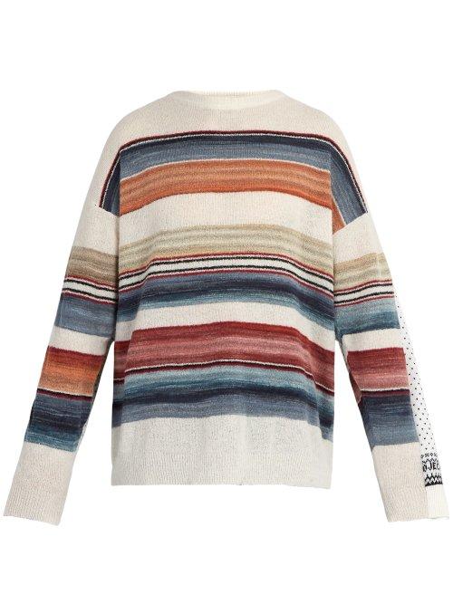 Matchesfashion.com Y/project - Double Layered Norwegian Wool Blend Sweater - Mens - White