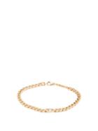 Matchesfashion.com Zo Chicco - Floating Diamond & 14kt Gold Curb-chain Bracelet - Womens - Gold