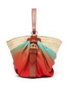 Matchesfashion.com Chlo - Panier Contrast Panel Leather Trimmed Basket Bag - Womens - Multi
