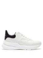 Matchesfashion.com Alexander Mcqueen - Runner Raised Sole Low Top Leather Trainers - Mens - White Black