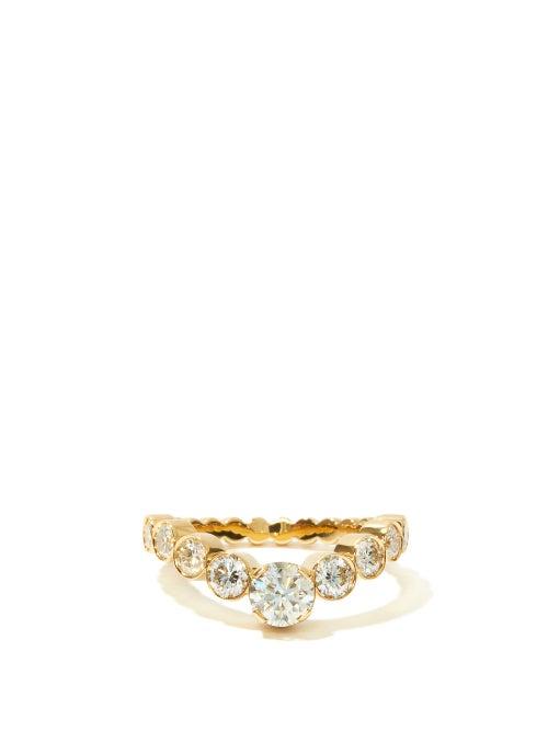 Matchesfashion.com Sophie Bille Brahe - Grace Ensemble Royale Diamond & 18kt Gold Ring - Womens - Yellow Gold