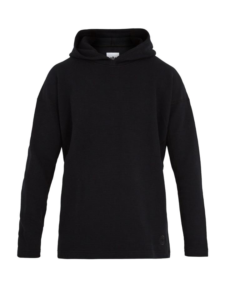 Adidas Originals By Wings + Horns Hooded Cotton-waffle Sweatshirt
