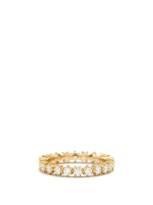 Jade Trau - Catherine Eternity Diamond & 18kt Gold Ring - Womens - Yellow Gold