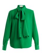 Sara Battaglia Pussy-bow Blouse