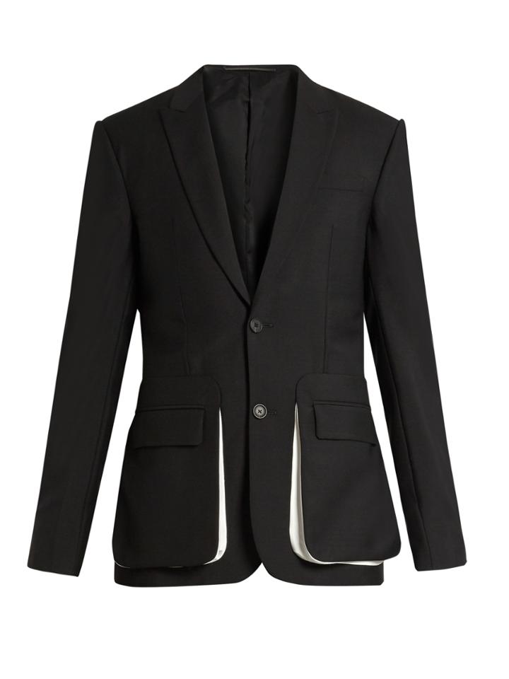 Givenchy Contrast-pocket Wool-blend Blazer