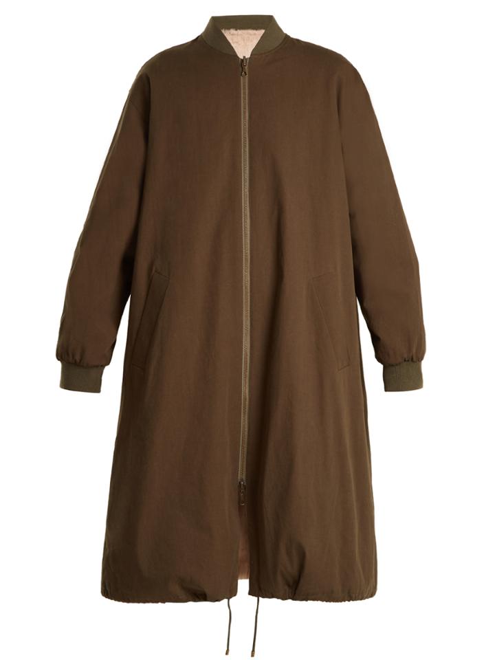 Yves Salomon Army Reversible Fur-lined Cotton Parka