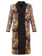 Matchesfashion.com Junya Watanabe - Reversible Printed Silk And Wool Coat - Womens - Black Multi
