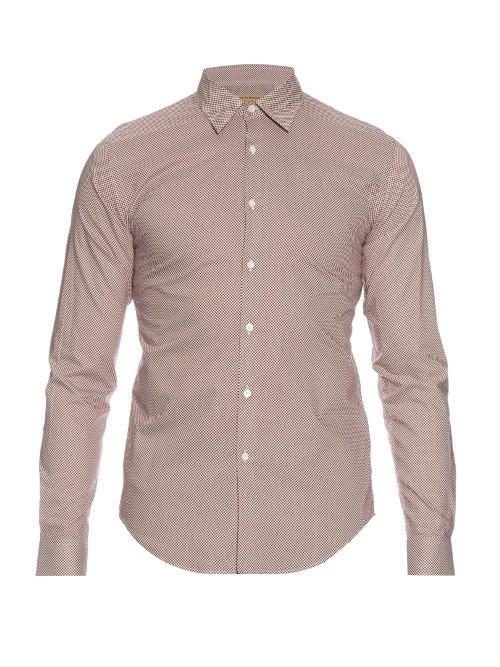 Burberry London Southbrook Micro-dot Print Cotton Shirt