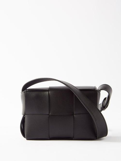 Bottega Veneta - Candy Cassette Mini Leather Cross-body Bag - Womens - Black