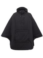 Matchesfashion.com Falke - Drawcord Hem Padded Hooded Poncho - Womens - Black