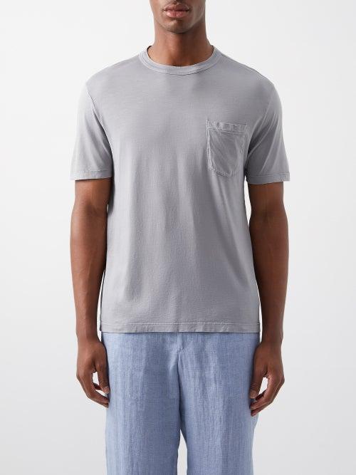 Officine Gnrale - Patch-pocket Jersey T-shirt - Mens - Grey