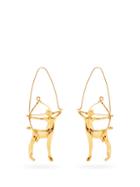Matchesfashion.com Givenchy - Sagittarius Zodiac Hoop Earrings - Womens - Gold