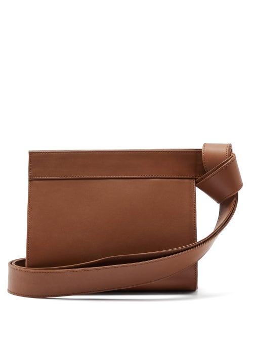 Matchesfashion.com Tsatsas - Tape Xs Grained-leather Clutch Bag - Womens - Brown