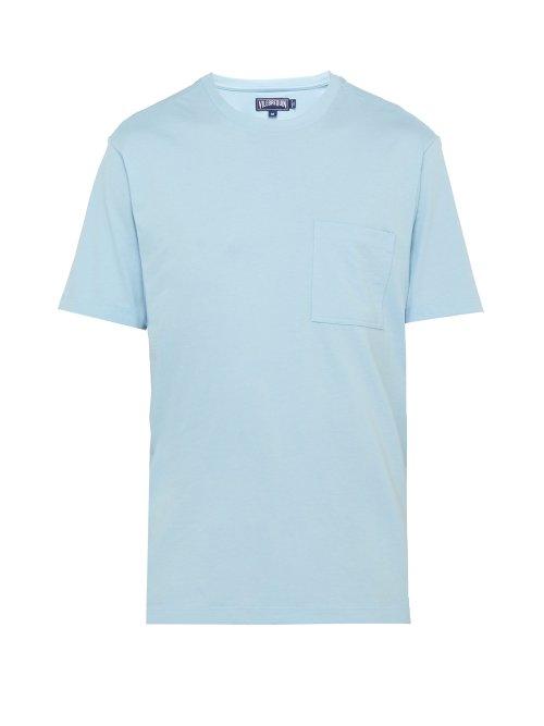 Matchesfashion.com Vilebrequin - Pima Cotton Crew Neck T Shirt - Mens - Light Blue