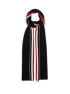 Thom Browne - Tricolour-intarsia Merino-wool Scarf - Mens - Black
