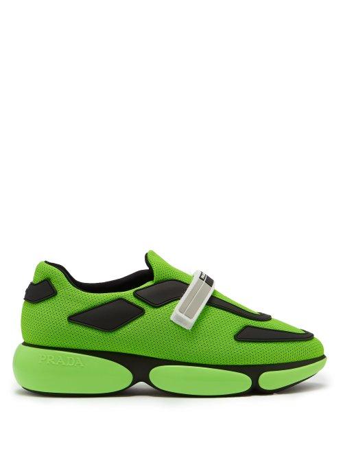 Matchesfashion.com Prada - Cloudbust Knit Trainers - Womens - Green