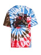 Aries Thrash For Peace-print Tie-dye Cotton T-shirt