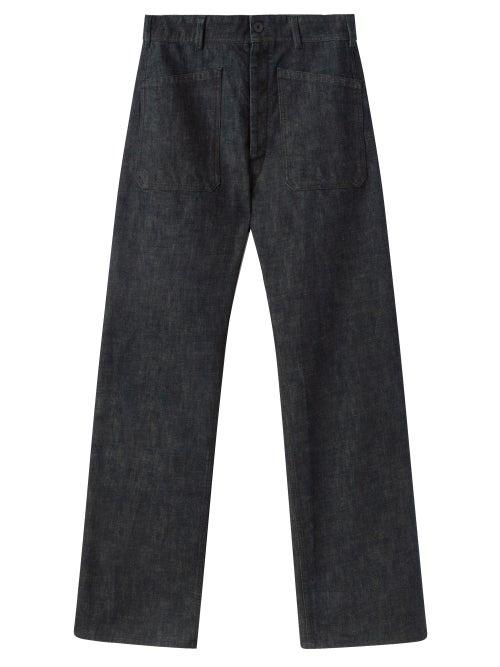 Lemaire - Patch-pocket High-rise Wide-leg Jeans - Mens - Indigo