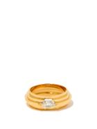 Ladies Fine Jewellery Azlee - Empress Diamond & 18kt Gold Staircase Ring - Womens - Yellow Gold