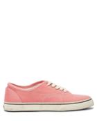 Ladies Shoes Re/done - 70s Canvas Trainers - Womens - Coral