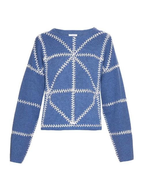 Chloé Knotted-seams Cashmere-blend Sweater